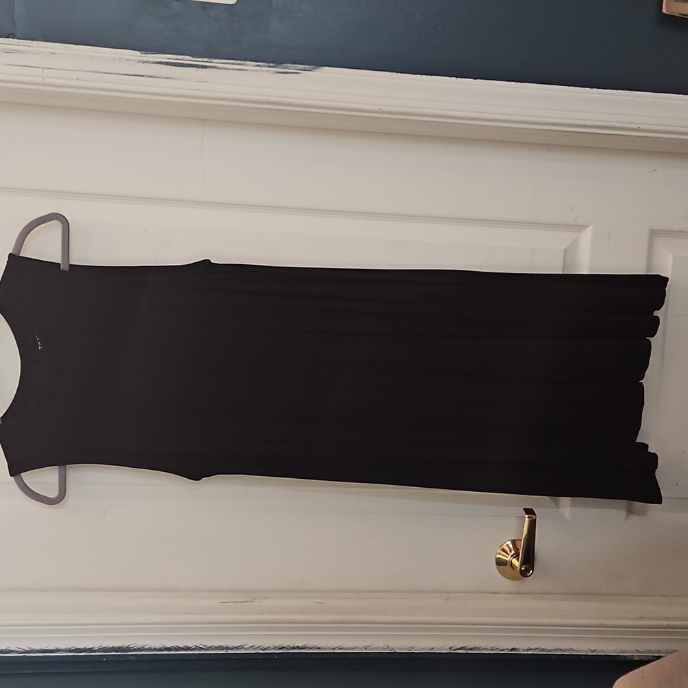 Classic Black Sleeveless Midi Dress - Women Size L